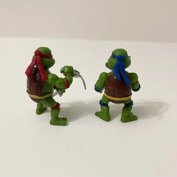 Mini TMNT Figures Ninja Turtles Cake Toppers Lot of 6 - Picture 6 of 10